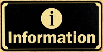Hinweisschild -  INFORMATION - Gr. ca. 150 x 75 mm - 308088