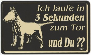 Warnschild - Ich laufe in 3 Sekunden zum Tor und Du? - 308475 - 25cm x 15 cm