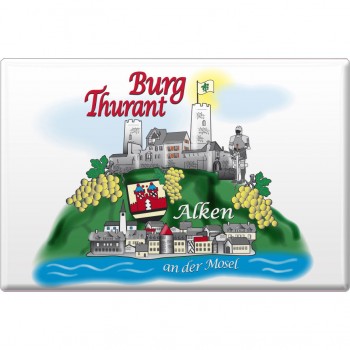 Kühlschrankmagnet - Burg Thurant - Gr. ca. 8 x 5,5 cm - 38738 - Küchenmagnet
