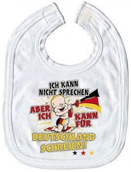 Baby-Lätzchen mit Print für Deutschland schreien.. 08421 weiss