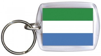 Schlüsselanhänger Anhänger - SIERRA LEONE - Gr. ca. 4x5cm - 81148 - Keyholder WM Länder