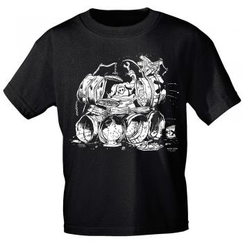 T-Shirt unisex mit Print - drumers meat pie - von ROCK YOU MUSIC SHIRTS - 10165 schwarz - Gr. S - XXL