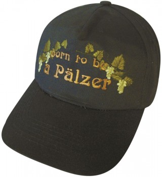 Baseballcap mit  Einstickung - Born to be a Pfälzer - 68344 schwarz