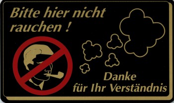 Hinweisschild - BITTE HIER NICHT RAUCHEN - 308474 - Gr. 25 x 15 cm