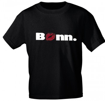 T-Shirt unisex mit Aufdruck - BONN - 09313 schwarz - Gr. S-2XL