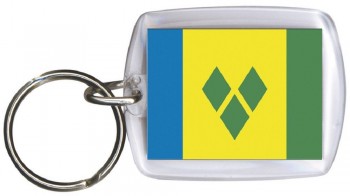 Schlüsselanhänger - ST VINCENT UND GRENADINIEN - Gr. ca. 4x5cm - 81158 - Keyholder WM Länder