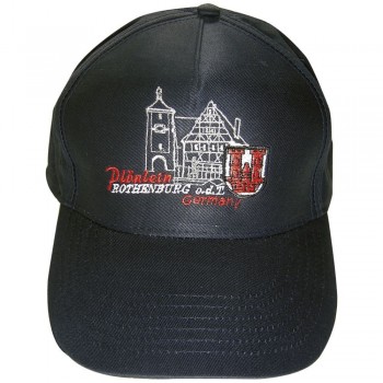 Baseballcap mit Stick - ROTHENBURG - 68083 schwarz