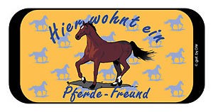 Türschild Kunststoffschild - Hier wohnt ein Pferde-Freund - 308110 -