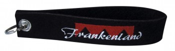 Filz-Schlüsselanhänger mit Stick FRANKENLAND Gr. ca. 17x3cm 14060 Keyholder schwarz