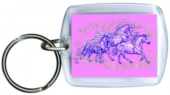 Schlüsselanhänger - Sternen-Pony - Gr. ca. 6x4cm - 13185 -  Keyholder mit Pferdemotiv
