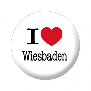 Kühlschrankmagnet - I love Wiesbaden - Gr. ca. 5,7 cm - 16252 - Küchenmagnet