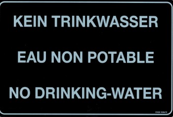 Hinweisschild - KEIN TRINKWASSER 3 Sprachen - 308615 - 30 x 20 cm