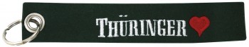 Filz-Schlüsselanhänger mit Stick Thüringer Gr. ca. 17x3cm 14177 schwarz