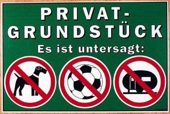 Verbotsschild - PRIVATGRUNDSTÜCK - Gr. ca. 60 x 40 cm - 308850