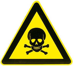 Hinweisschild dreieckig - GIFTIGE STOFFE  - 308808 - Schenkellänge 22cm - Kunststoffschild