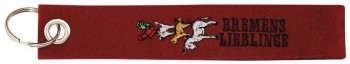 Filz-Schlüsselanhänger mit Stick Bremens Lieblinge Gr. ca. 17x3cm 14217 rot
