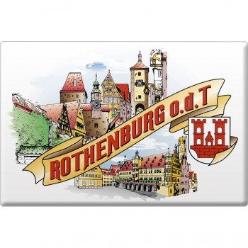 Küchenmagnet - Rothenburg ob der Tauber - Gr. ca. 8 x 5,5 cm - 38789 - Magnet Kühlschrankmagnet