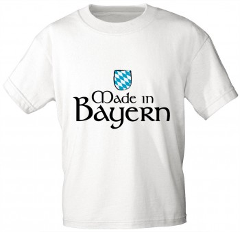 Kinder T-Shirt mit Aufdruck - Made in Bayern - 06940 - weiß - Gr. 98/104