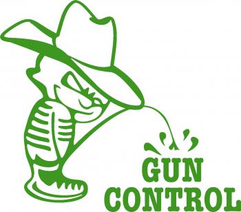 Pinkelmännchen Applikations-Aufkleber - Gun Control - 303659 Gr. ca. 15cm
