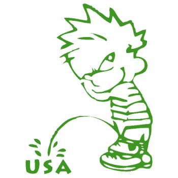 Pinkelmännchen Applikations-Aufkleber - USA - 303628 Gr. ca. 15cm