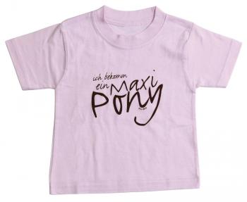 Kinder-T-Shirt mit Print - Ich bekomm ein Maxi-Pony - 06951 rosa - Gr. 110/116