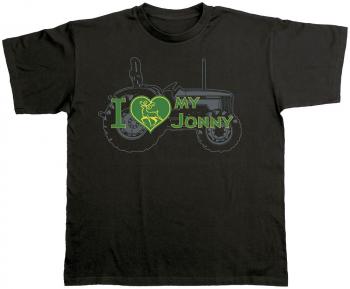T-Shirt mit Print - I like my Jonny - 10647 schwarz - Gr. L
