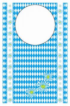 Einmal-Latz - Bayrisches Rautendesign - 39882 - blau-weiß