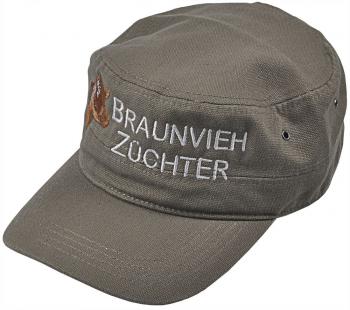 Militarycap mit Einstickung - Braunvieh Züchter - 60542 grau