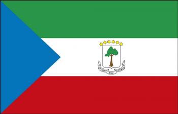 Autoländerfahne - Äquatorialguinea - Gr. ca. 40x30cm - 78002 - Länderfahne mit Klemmstab fürs Auto