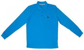 Langarm Polo-Shirt mit Einstickung - Taube - TB361 blau / L