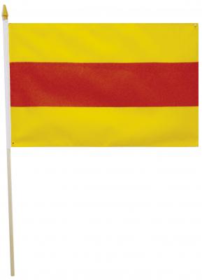 Stock-Fahne - Baden - Gr. ca.40x30cm - 07668 - Fanflagge mit Holzstock