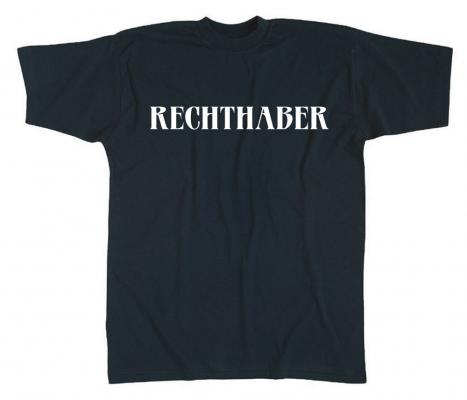T-Shirt unisex mit Print - Rechthaber - 09345 schwarz - Gr. S-XXL