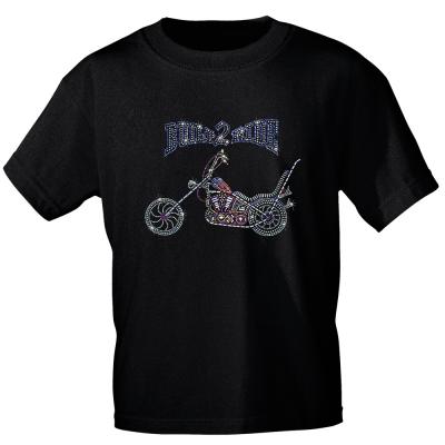 T-Shirt mit Strassmotiv - Chopper Bike - 12893 Gr. S-3XL
