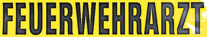 PVC Aufkleber - Feuerwehrarzt - 307740 - Gr. ca.  20 x 4 cm