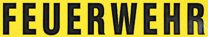 PVC Aufkleber - Feuerwehr - 307741 - Gr. ca.  25 x 5 cm
