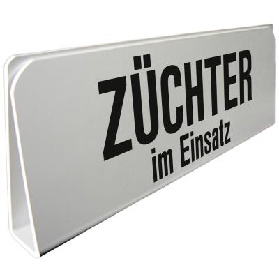 Klemmschild fuer Sonnenblende Auto - Züchter im Einsatz - 309512 Gr. ca. 29,5cm x 10cm x 2,5cm