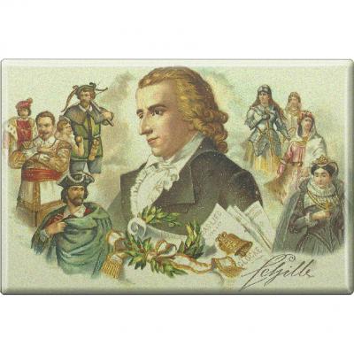 Magnet - FRIEDRICH SCHILLER - Gr. ca. 8 x 5,5 cm - 38371