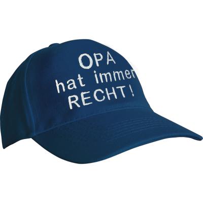 Baseballcap mit Einstickung - Opa hat immer Recht - 68241