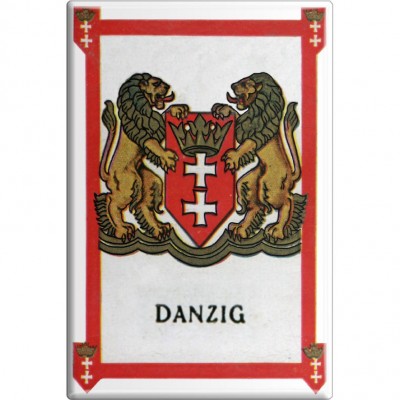 Magnetbutton mit Motiv - DANZIG WAPPEN Nostalgie - Gr. ca. 8cm x 5,5cm (38252) Küchenmagnet