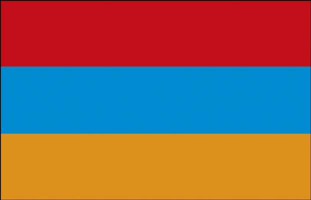 Auto-Fahne - Armenien - Gr. ca. 40x30cm - 78015 - Flagge mit Klemm-Fahnenstab, Autoländerfahne