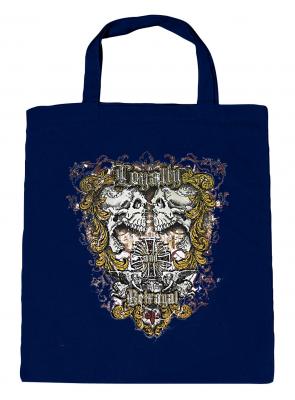 Baumwolltasche mit Print LOYALTY betrayal - Totenköpfe Skull - U10831