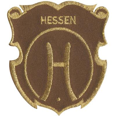 Aufnäher - Brandzeichen Hessen - 02161 - Gr. ca. 3,5 x 4 cm - Patches Stick Applikation