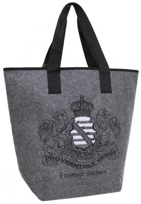 Edle Filztasche mit großflächigem Stickmotiv - FREISTAAT SACHSEN - 26027 - Shopper Bag