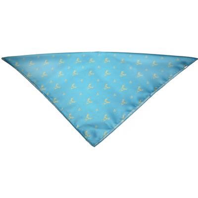 Halstuch, allover bedruckt mit kleinen Hirschen - 31434 hellblau - Gr. ca. 50x50 cm