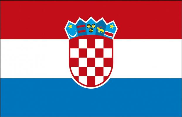 Stockländerfahne - Kroatien - Gr. ca. 40x30cm - 77087 - Schwenkflagge
