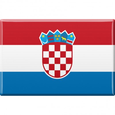 MAGNETTBUTTON Länderfahne - KROATIEN Croatia - Gr. ca. 8cm x 5,5cm - 38960