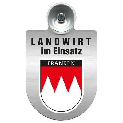 Einsatzschild Windschutzscheibe incl. Saugnapf - Landwirt im Einsatz - 309369-18 - Region Franken