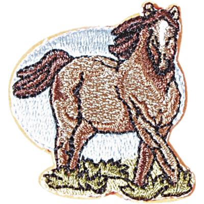 Aufnäher - Pferd - 02114 - Gr. ca. 2 x 5 cm - Patches Stick Applikation