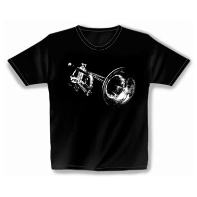T-Shirt unisex mit Print - space trumpet - von ROCK YOU MUSIC SHIRTS - 10161 schwarz - Gr. S - XXL