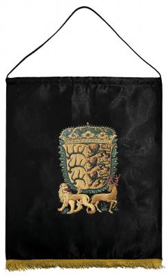 Wandbehang - Stoff- Fahne aus Satin - Wappen Würrttemberg - 07999 - ca 50 x 60 cm